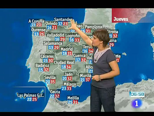 El tiempo - Temperaturas altas en el sureste y en Baleares, y tormentas en Aragón