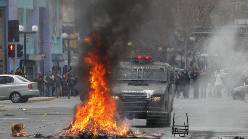 Segundo día de huelga en Chile tras los disturbios de la primera jornada