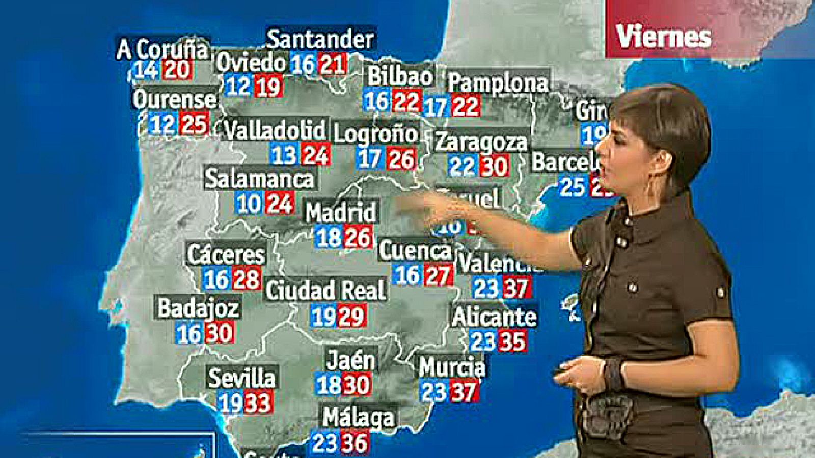 Cielos poco nubosos y temperaturas máximas en moderado descenso