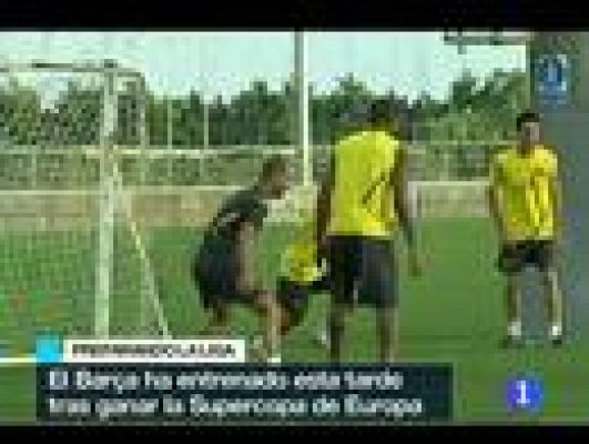 Telediario 1 - El Barça vuelve con la Supercopa de Europa