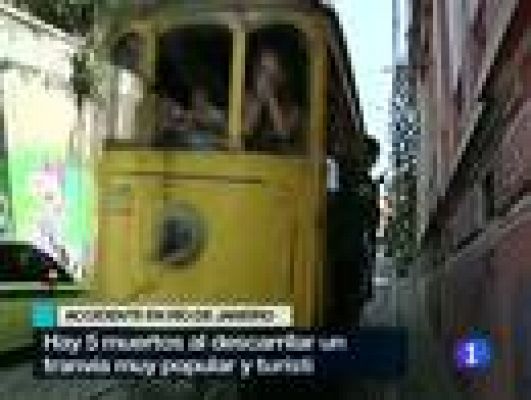 Telediario 1 - Accidente mortal en Río de Janeiro