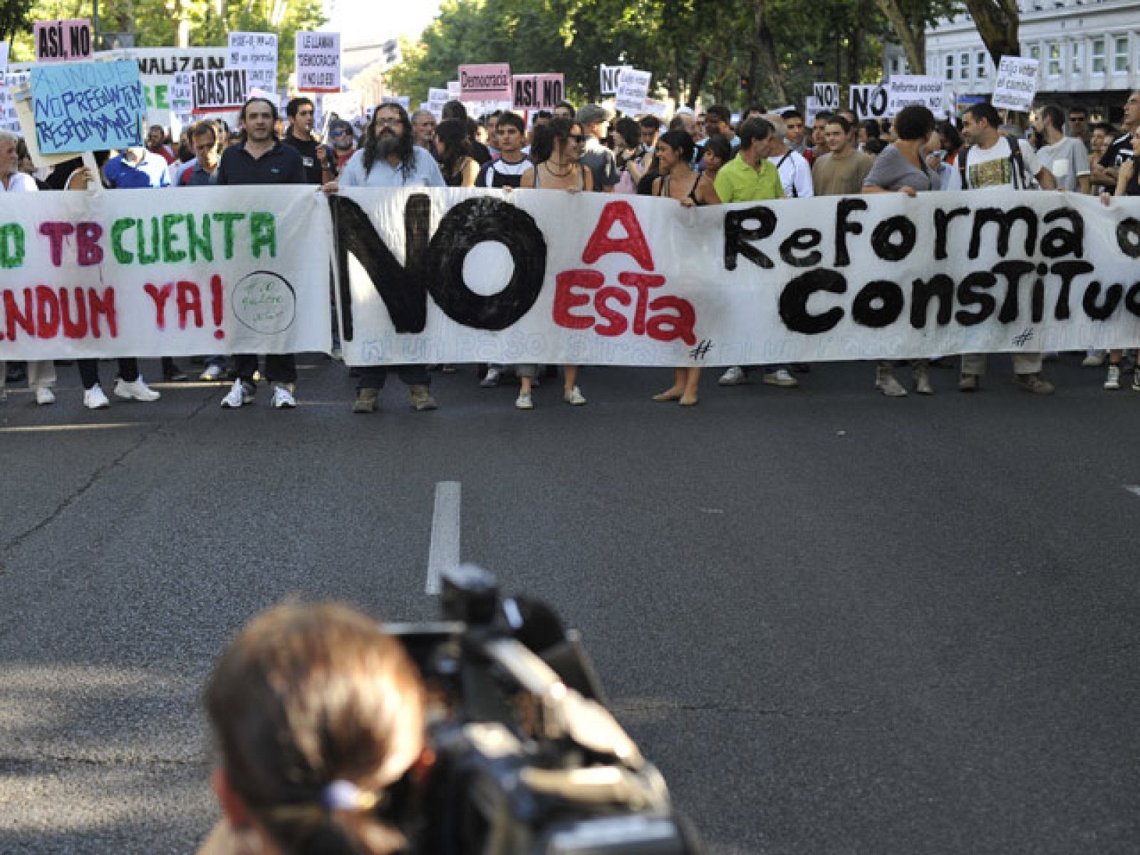 Manifestaciones en toda España contra la reforma constitucional.