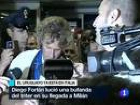 Forlán aterriza en Milán