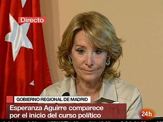 Informativo 24h - Aguirre dice a los profesores que "la mayoría de los madrileños trabaja más de 20 horas"
