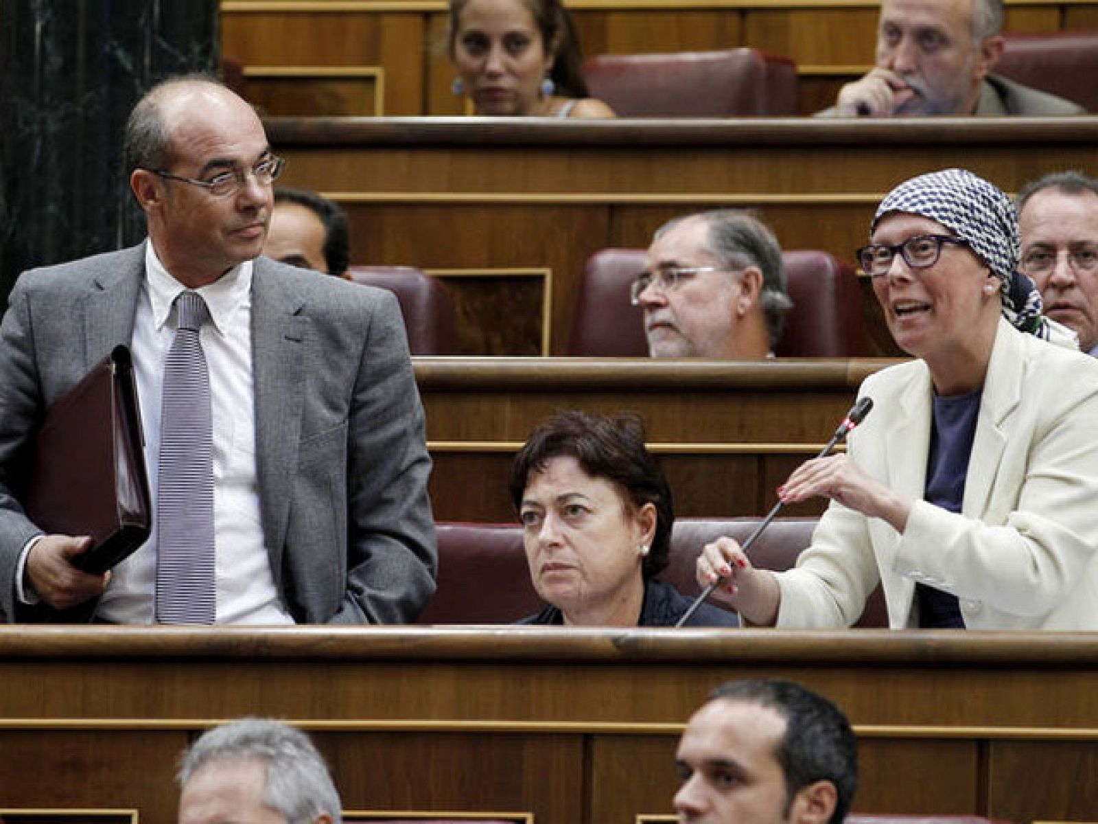 Miembros de BNG, ERC, ICV y Nafarroa Bai abandonan el Congreso antes de la votación