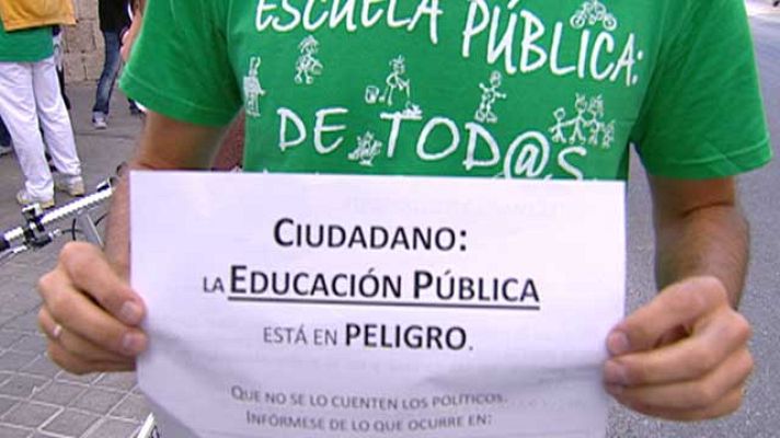 Telediario 1 - Profesores en pie de guerra