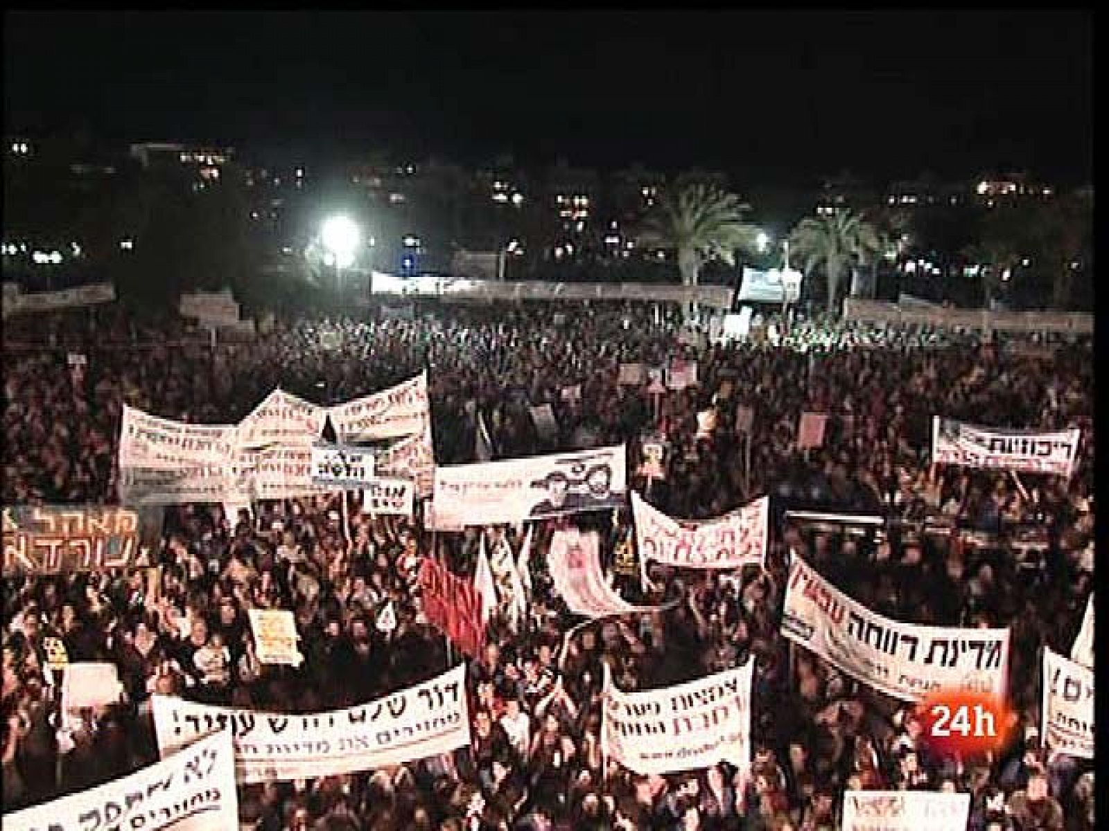 Una nueva protesta social en Israel abarrota las calles de Tel Aviv