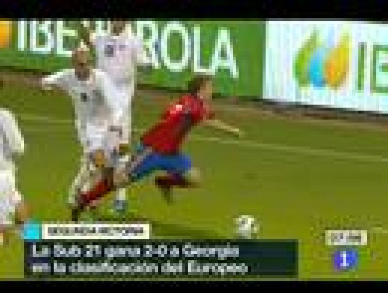 La selección española sub-21 no ha tenido problemas para llevarse la victoria ante Georgia. Dos goles de Canales, el primero de penalti, fueron suficientes para lograr el triunfo. España siempre dominó el partido y mereció ganar de principio a fin. 