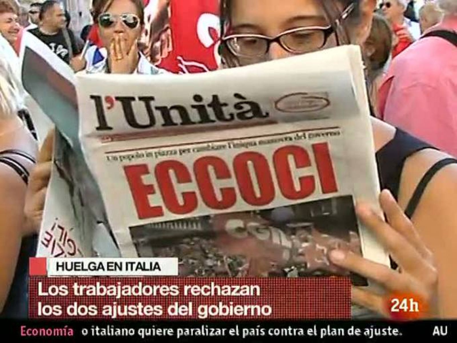 Italia paralizada por la huelga contra el plan de austeridad del Gobierno - Informativo 24h | Ver