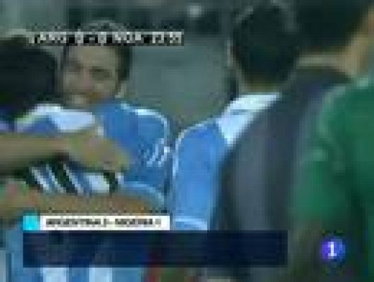 Telediario 1 - Messi da goles a Higuaín y Di María