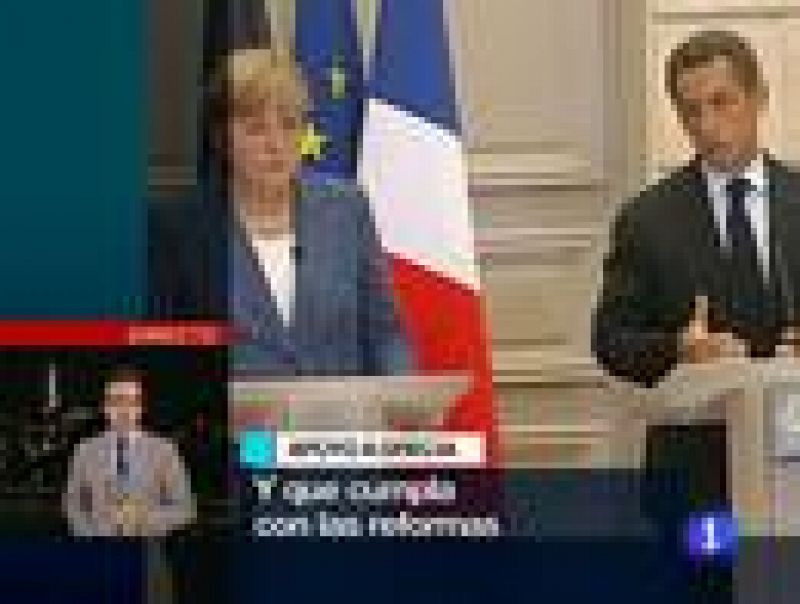 Sarkozy y Merkel apoyan el futuro de Grecia en el euro por su "determinación" en las reformas