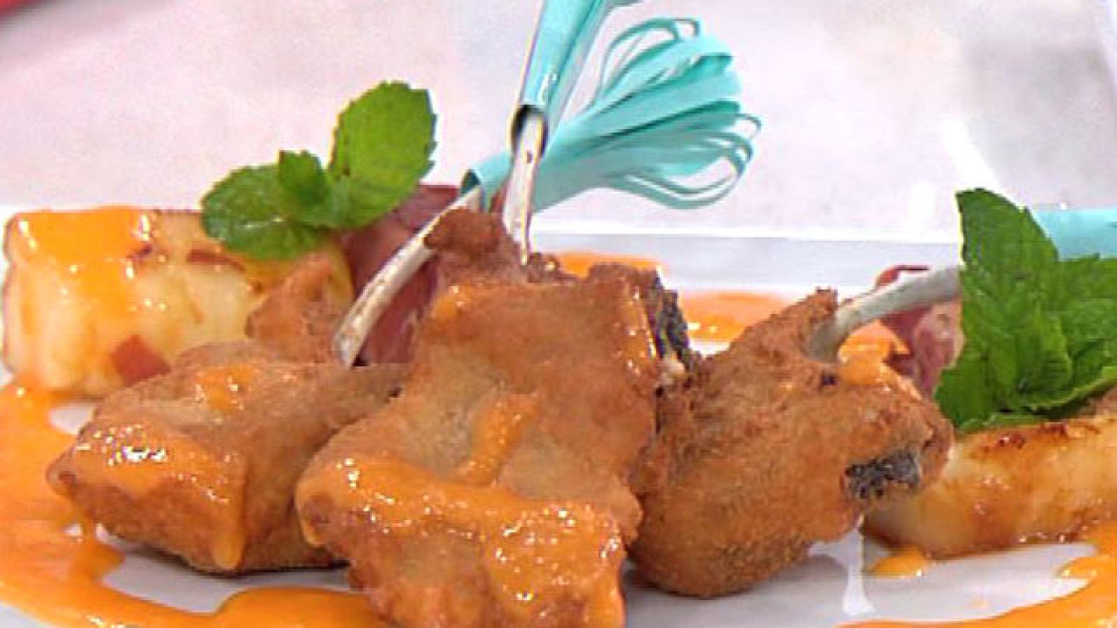 Saber Cocinar - Chuletillas de cordero empanadas con salsa de tomate - 15/09/11