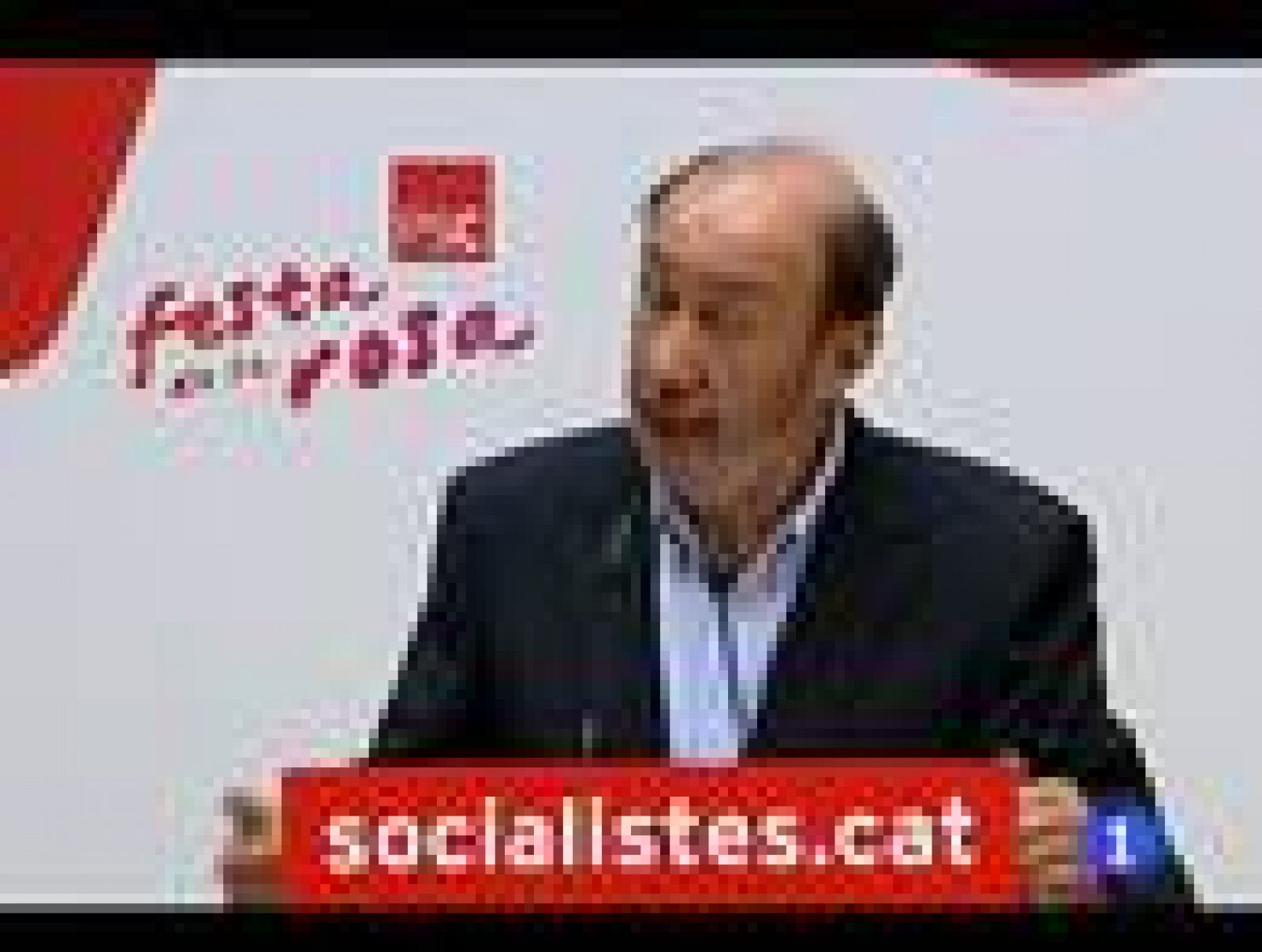 Acto de los socialistas catalanes en Barcelona, al que ha acudido Rubalcaba