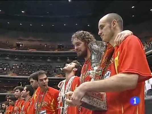 Telediario 1 - Década de oro del baloncesto español