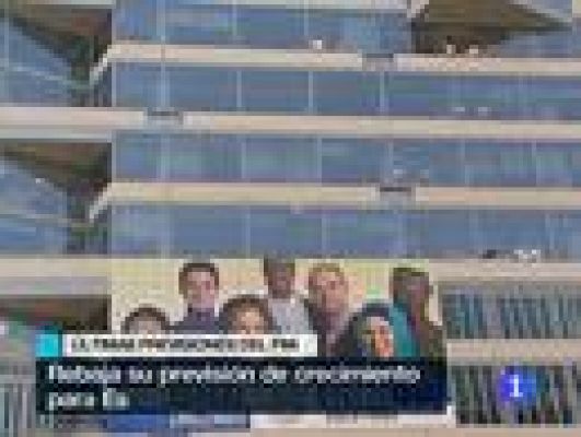 Telediario 1 - El FMI rebaja al 1,1% la previsión de crecimiento de la economía española para el 2012