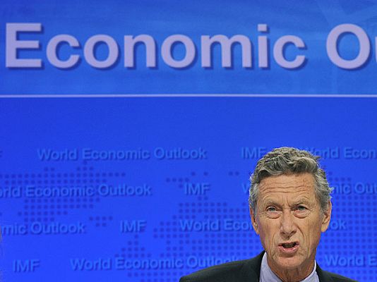 Telediario 1 - FMI: España crecerá menos en 2012