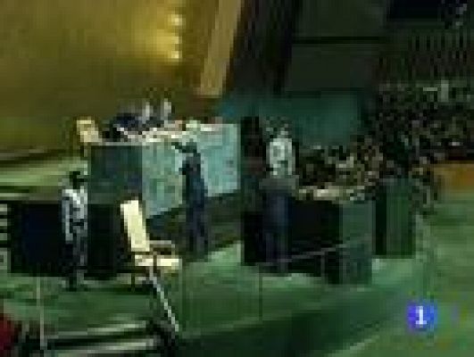 Telediario 1 - Discurso de Obama sobre la petición de palestina para ingresar en la ONU