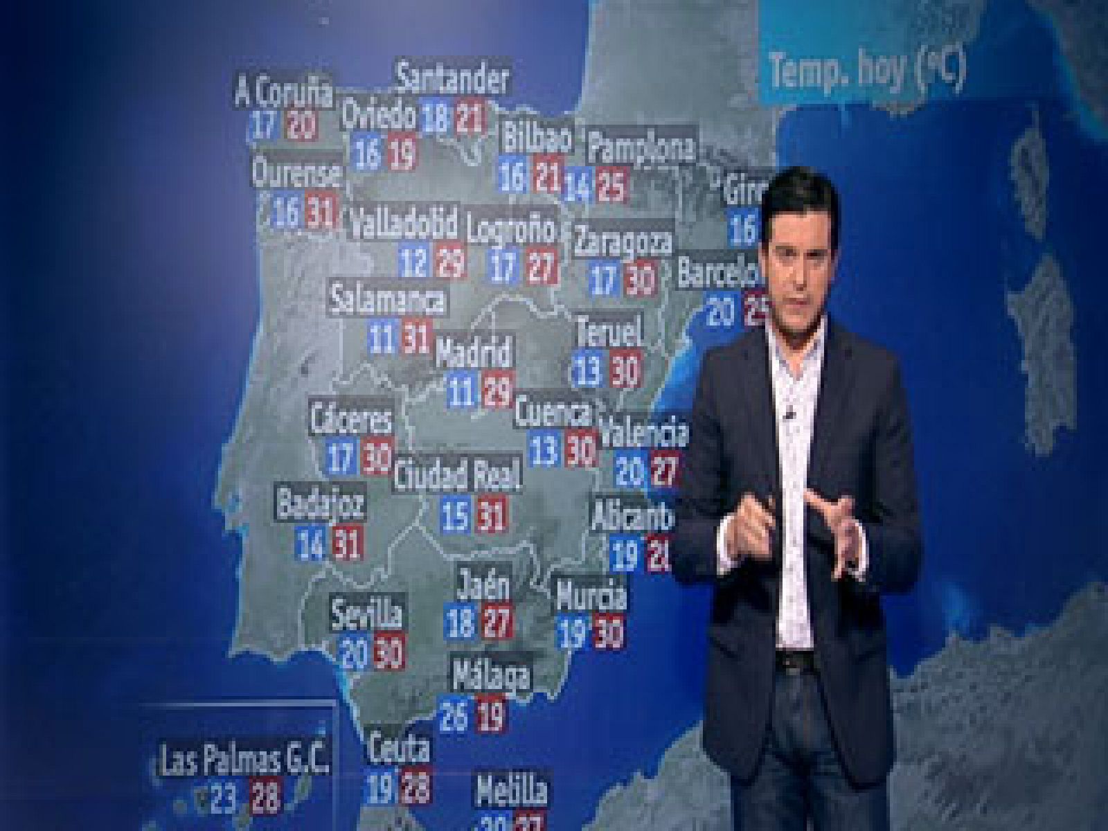 Cielos poco nubosos en la mayor parte del país