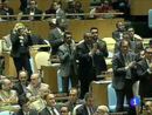 Telediario 1 - Discursos de Abás y Netanyahu en la ONU