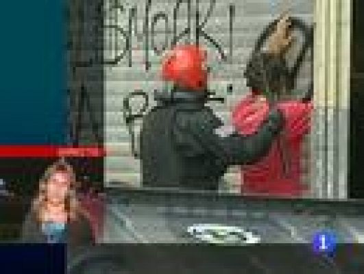 Telediario 1 - Batalla campal en Bilbao