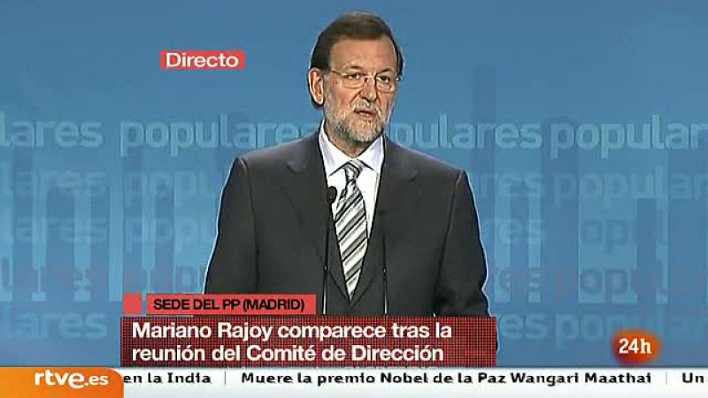 Rajoy: "La tarea no será fácil pero en el PP estamos ilusionados y dispuestos"