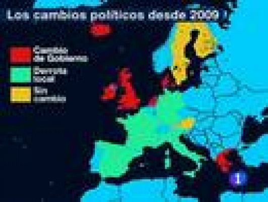 Telediario 1 - La crisis pasa factura al poder