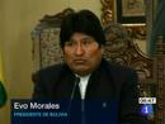 Telediario 1 - Morales suspende el proyecto de carretera que origino la protesta indígena en Bolivia