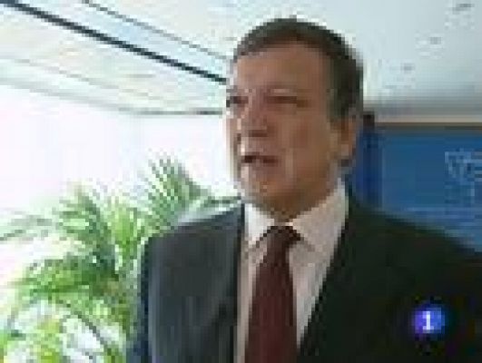 Telediario 1 - Barroso propone una tasa bancaria