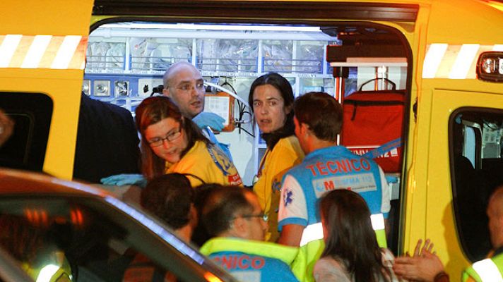 Telediario 1 - Un hombre mata a una mujer embarazada en una iglesia de Madrid y se suicida