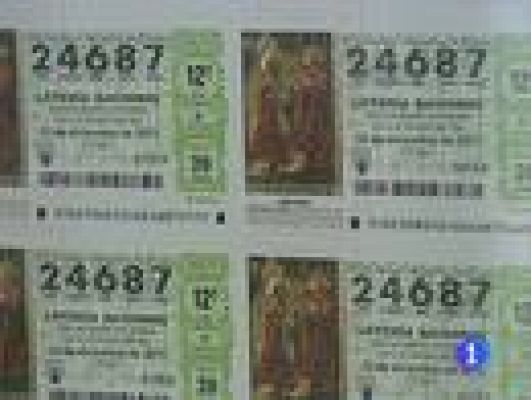 Telediario 1 - Loterías no sele a Bolsa