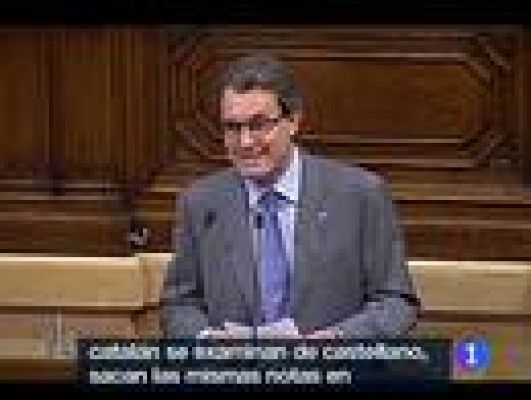 Telediario 1 - Mas se disculpa y asegura que se han malinterpretado sus palabras sobre el castellano