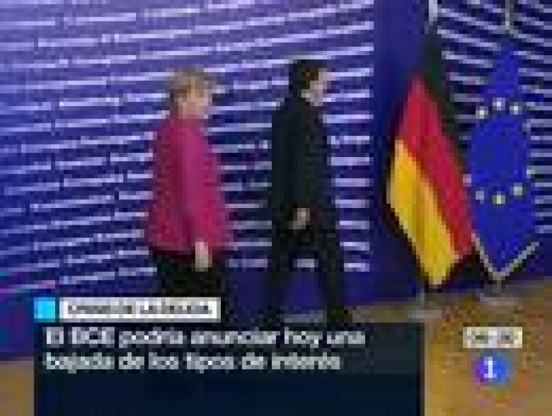  El Banco Central Europeo podría anunciar hoy una bajada de los tipos de interés. El consejo de Gobierno del BCE se reune hoy en Berlin. 