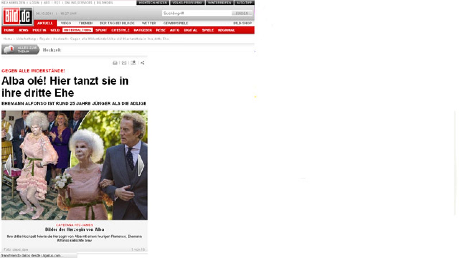 Más Gente - Los medios de todo el mundo informan de la boda de la Duquesa de Alba