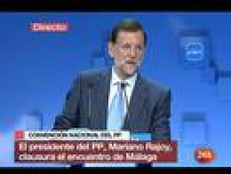El presidente del Partido Popular, Mariano Rajoy, ha asegurado durante la clausura de la Convención de su partido que se celebra en Málaga que trabajará "como nadie" para demostrar a los miembros de su partido que han "acertado" al elegirle para ser 