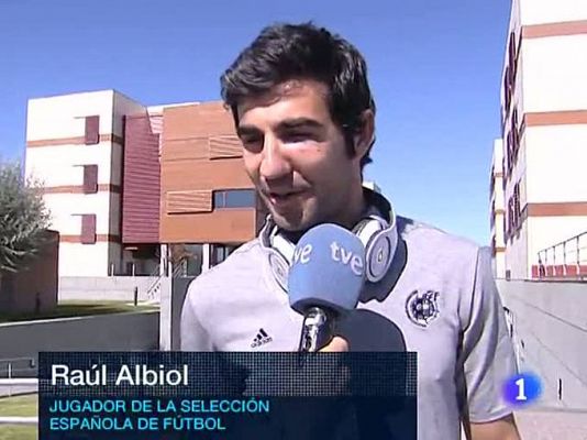 Telediario 1 - Raúl Albiol se fractura el pómulo
