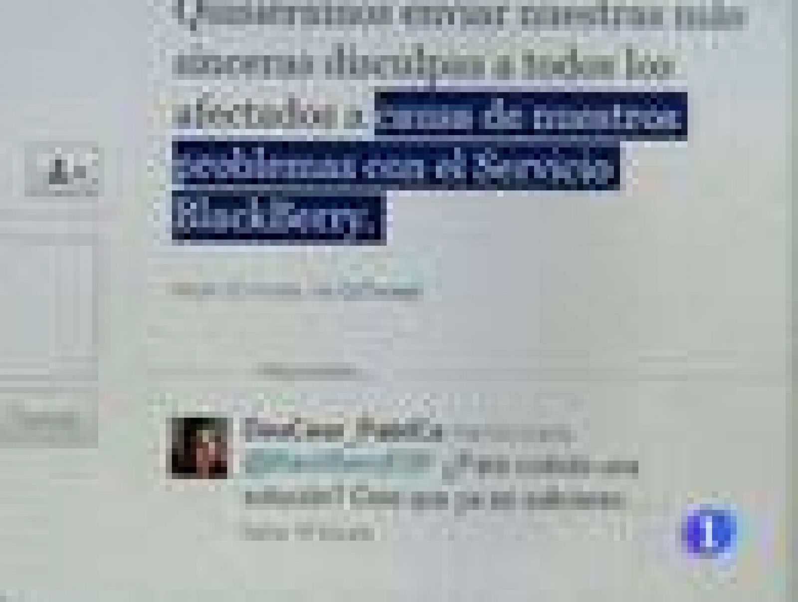 Telediario 1: Se cae el servicio de Blackberry | RTVE Play