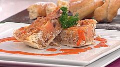 Saber cocinar - Tarta de calabaza con salsa roja al ajo