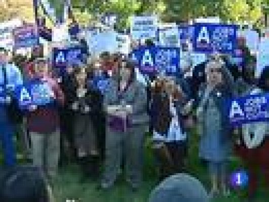 Telediario 1 - El  plan de empleo de Obama