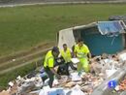 Telediario 1 - Accidente de tráfico en Cantabria