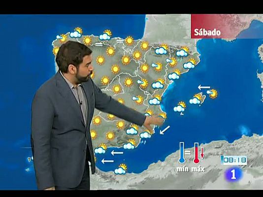 Lluvias débiles en Pirineos, Baleares, costas de Levante y Andalucía oriental