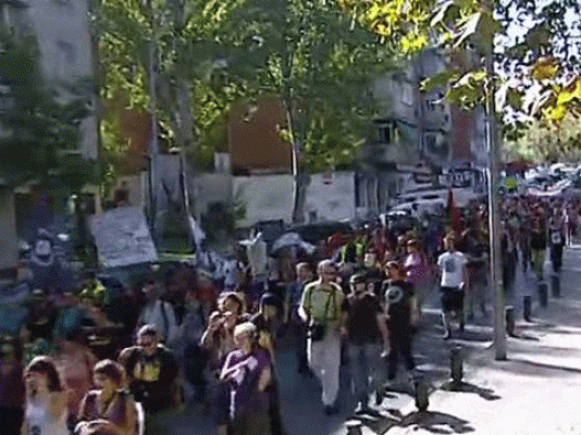 Telediario 1 - Jornada de protestas en España