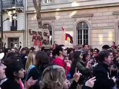 'Batucada' en la protesta de 'indignados' en París