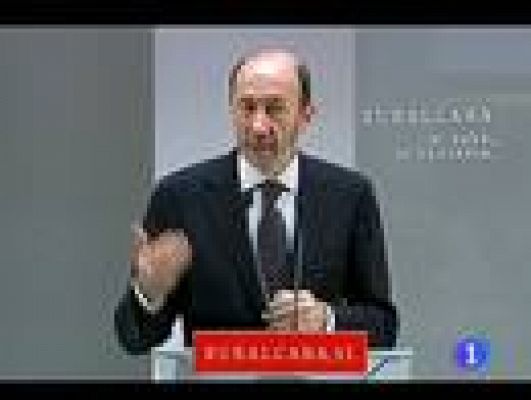 Telediario 1 - Rubalcaba y Rajoy