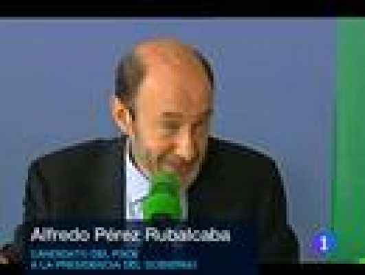 Telediario 1 - Rubalcaba y Llamazares