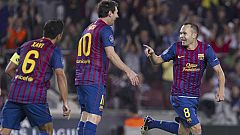 Iniesta abre la cuenta (1-0)