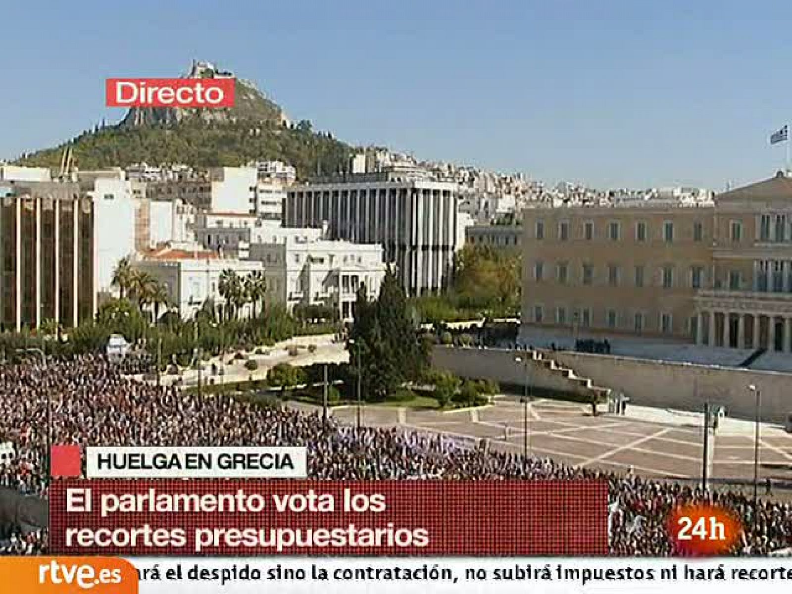 Informativo 24h: La plaza Syntagma vuelve a llenarse en el segundo día de huelga general en Grecia | RTVE Play