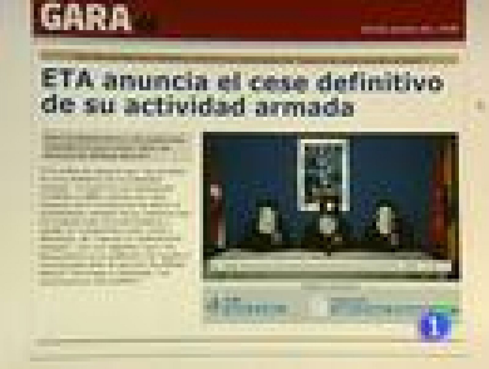 El diario Gara publica el comunicado de la banda terrorista ETA