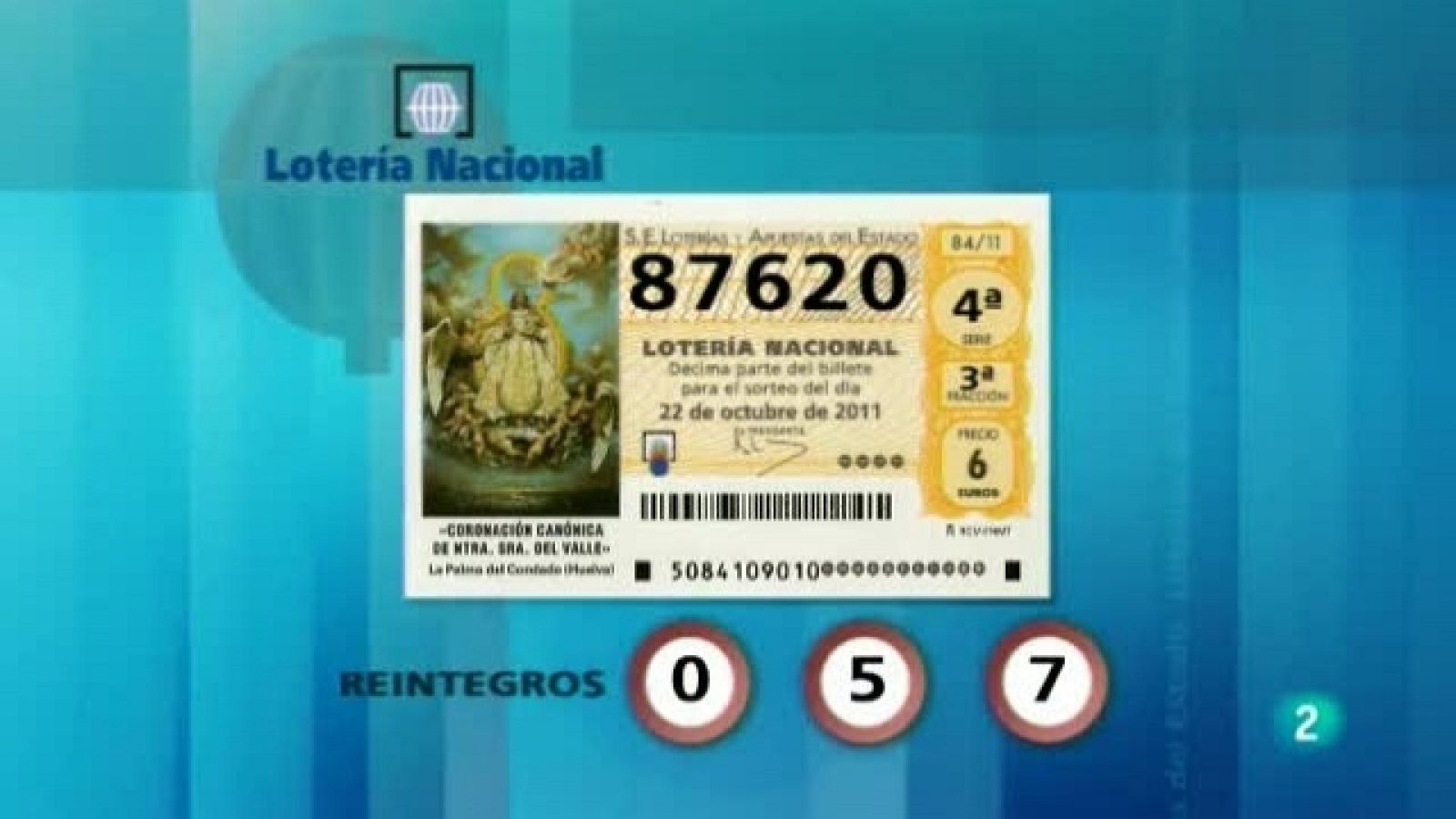 Lotería diaria - 22/10/11 - Ver ahora