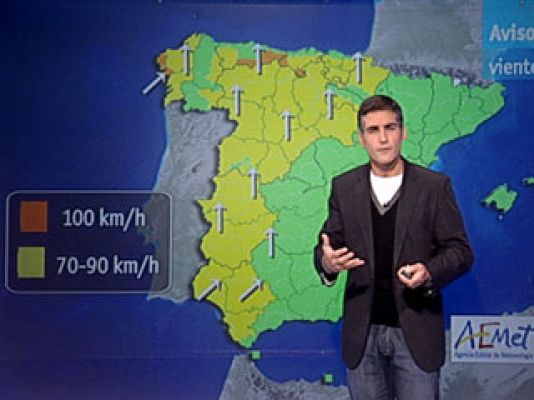 El tiempo - Vientos fuertes y chubascos