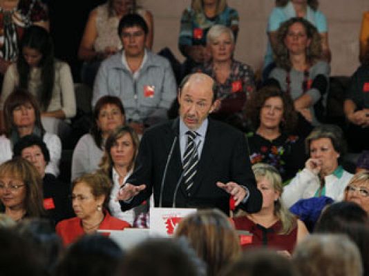 Telediario 1 - Rubalcaba defiende sus ideas en Eur